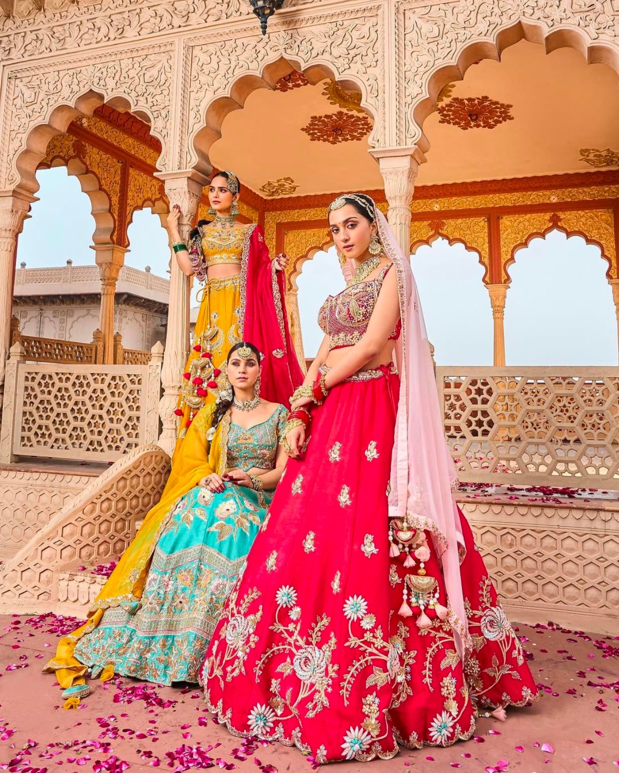 A production shoot at Shikwa Haveli